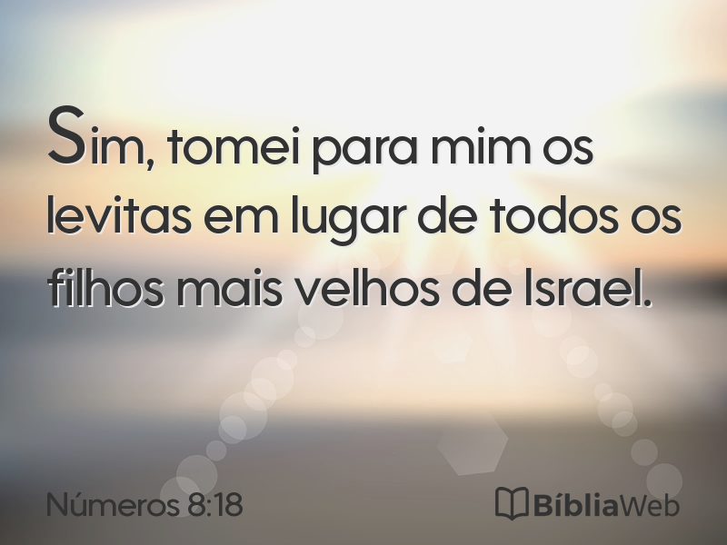 Números 8:18 em imagem para compartilhar