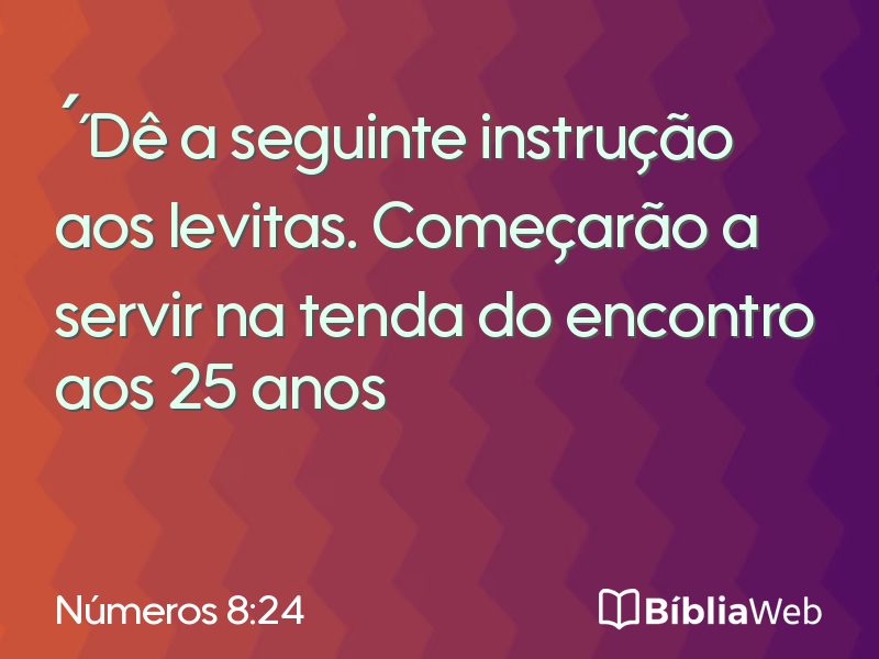 Números 8:24 em imagem para compartilhar