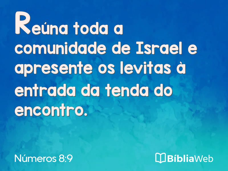 Números 8:9 em imagem para compartilhar