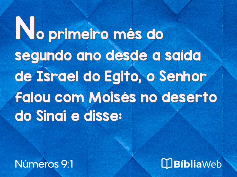 Números 9:1 em imagem para compartilhar