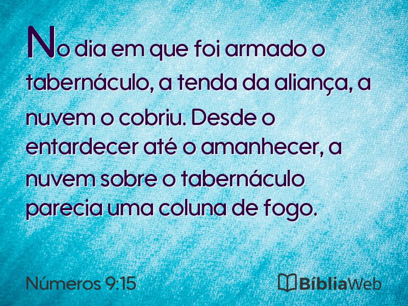 Números 9:15 em imagem para compartilhar