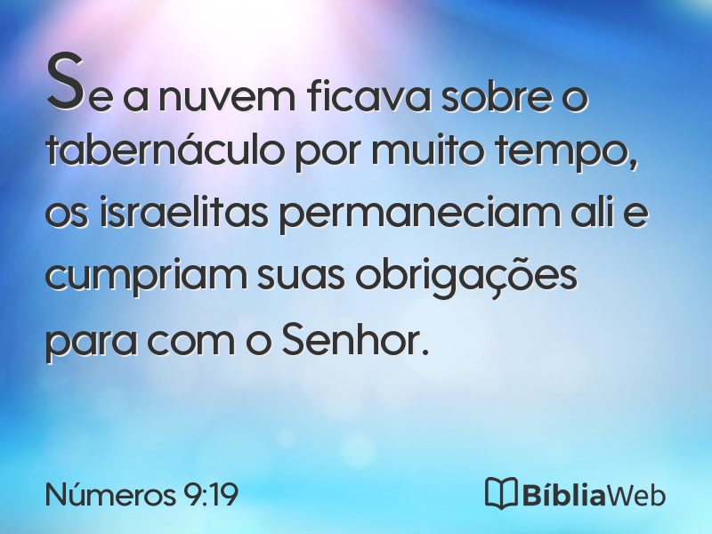 Números 9:19 em imagem para compartilhar