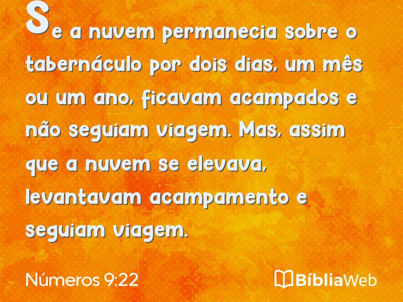 Números 9:22 em imagem para compartilhar