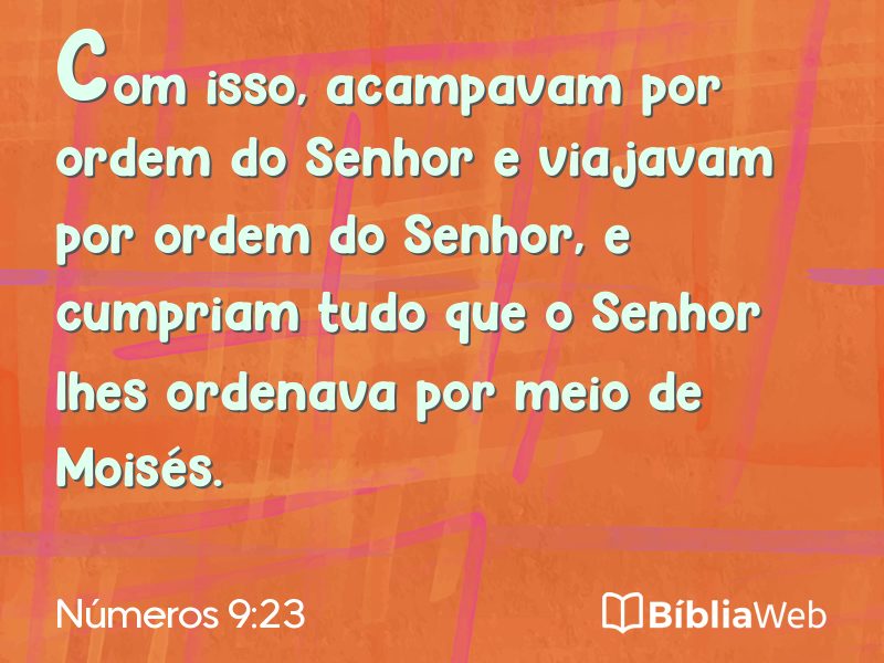 Números 9:23 em imagem para compartilhar