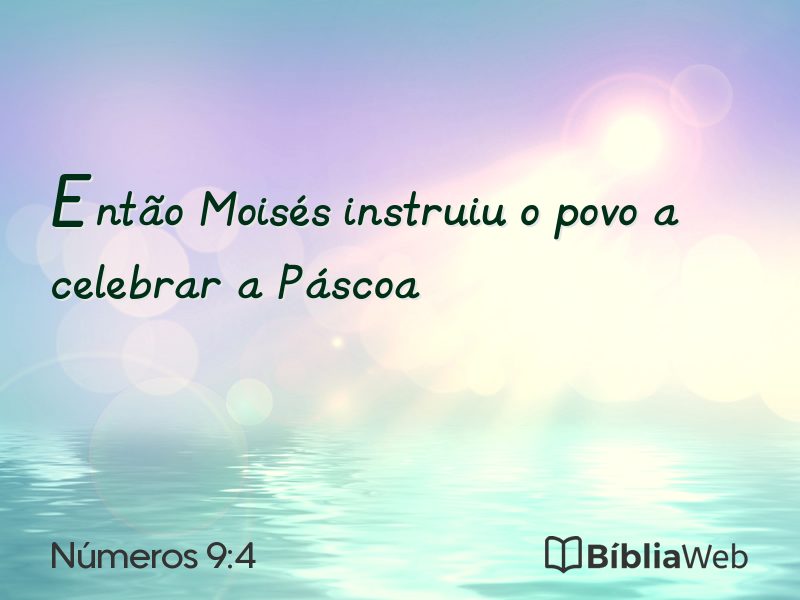 Números 9:4 em imagem para compartilhar