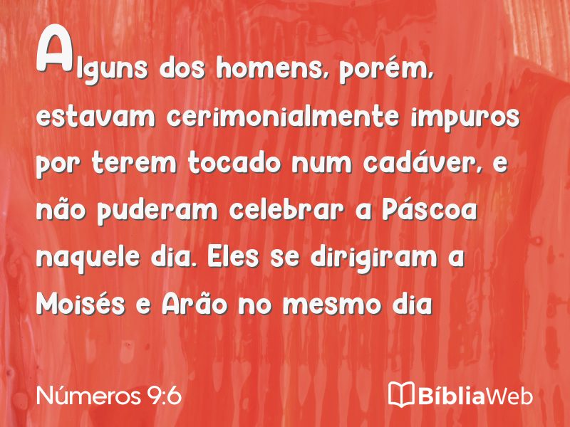 Números 9:6 em imagem para compartilhar