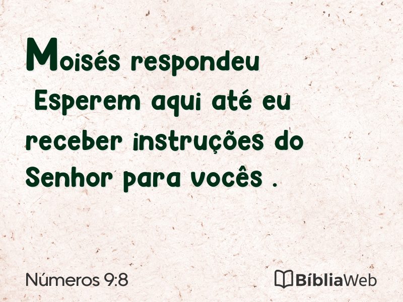 Números 9:8 em imagem para compartilhar