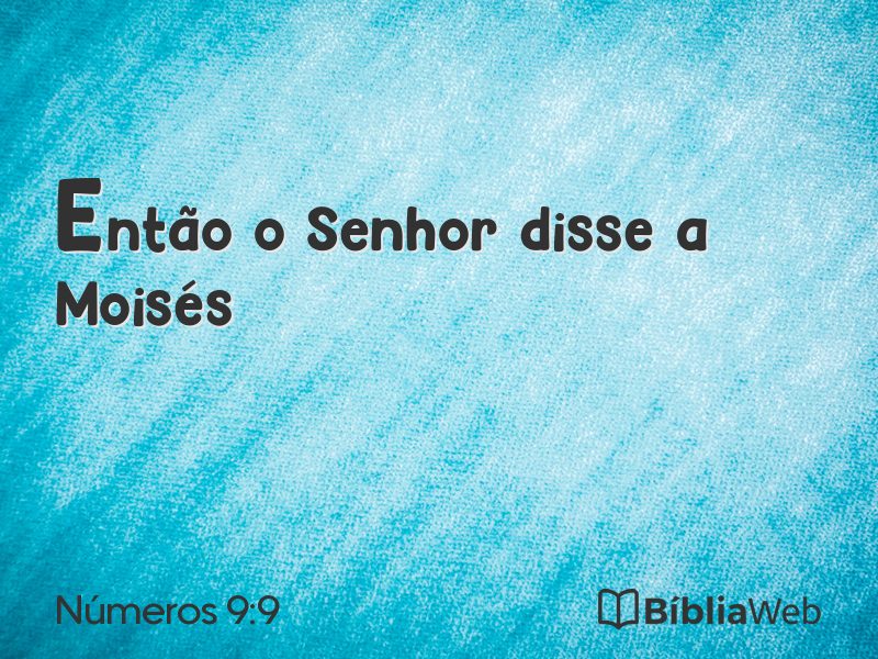 Números 9:9 em imagem para compartilhar