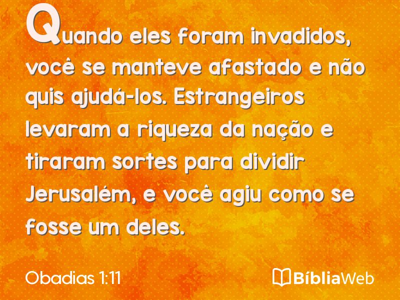 Obadias 1:11 em imagem para compartilhar