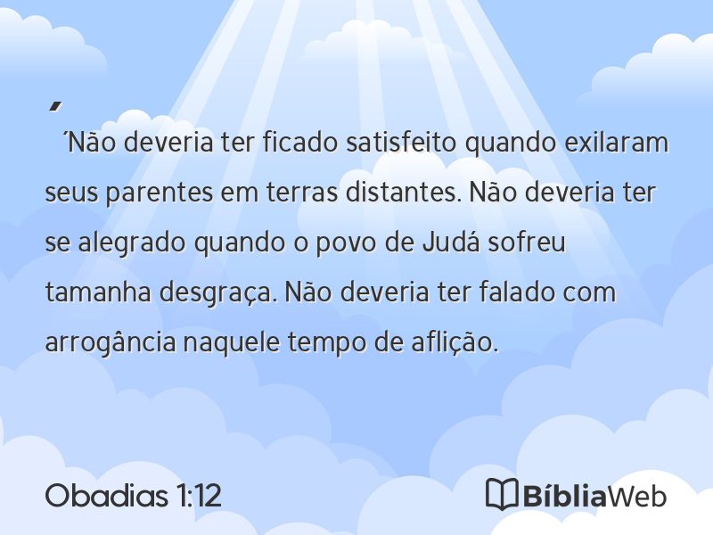 Obadias 1:12 em imagem para compartilhar