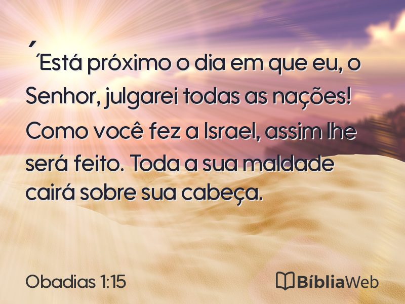 Obadias 1:15 em imagem para compartilhar