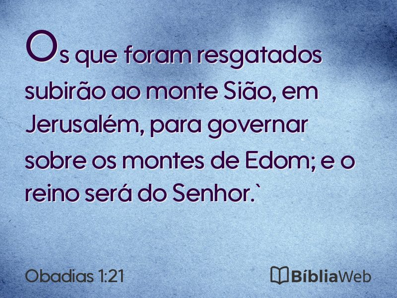 Obadias 1:21 em imagem para compartilhar