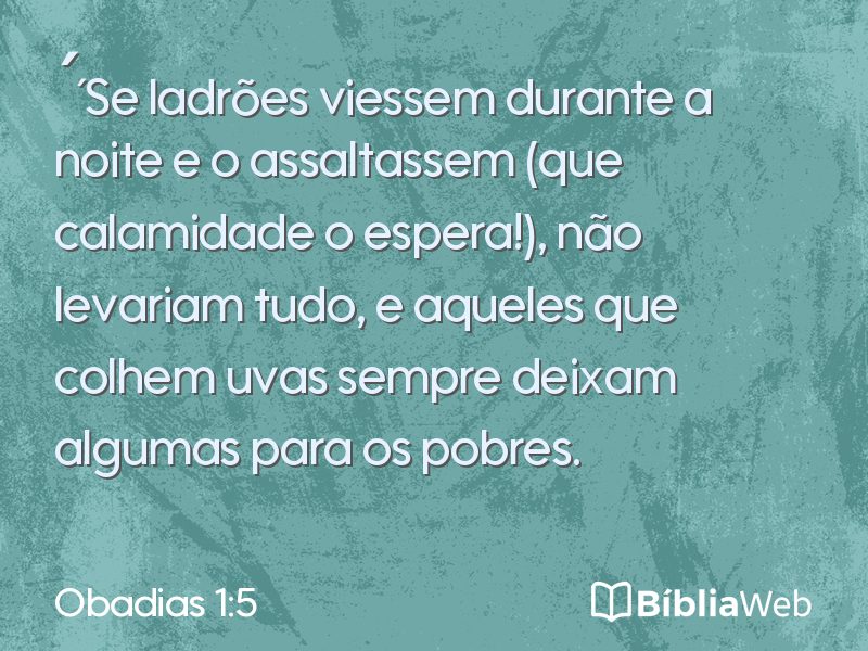 Obadias 1:5 em imagem para compartilhar
