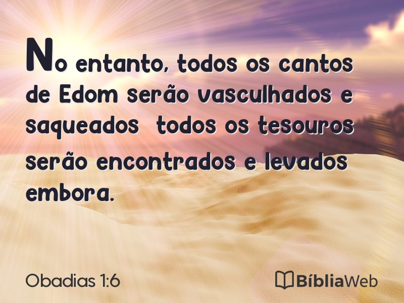 Obadias 1:6 em imagem para compartilhar