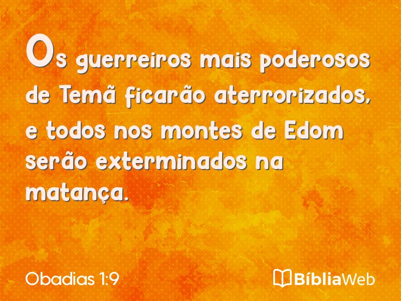Obadias 1:9 em imagem para compartilhar