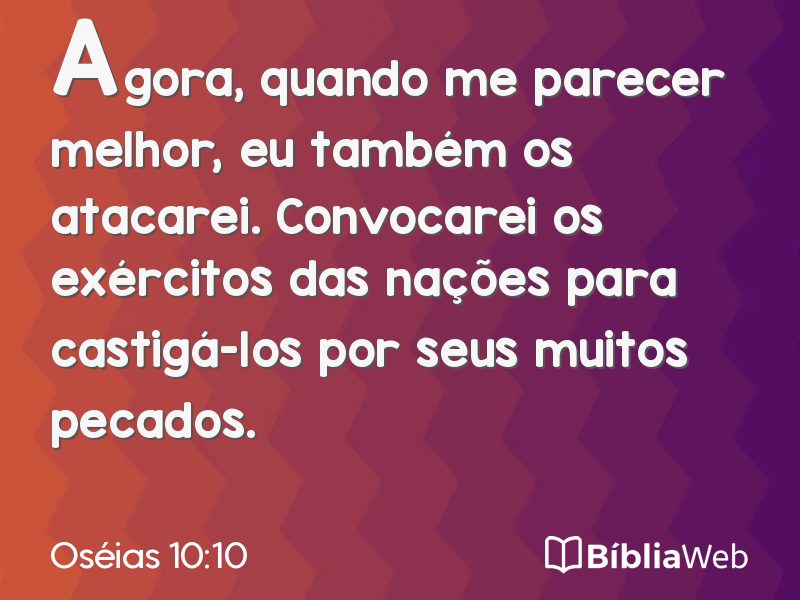 Oséias 10:10 em imagem para compartilhar