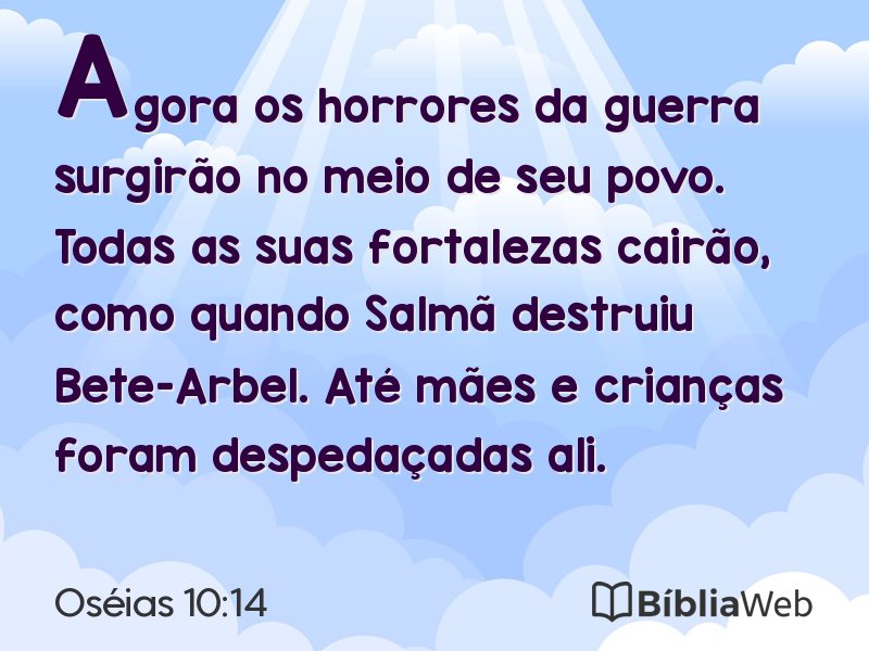 Oséias 10:14 em imagem para compartilhar