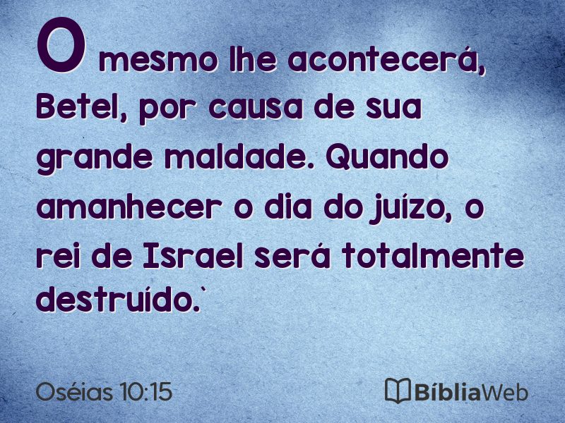 Oséias 10:15 em imagem para compartilhar