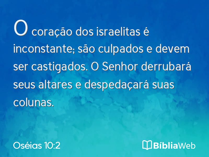 Oséias 10:2 em imagem para compartilhar