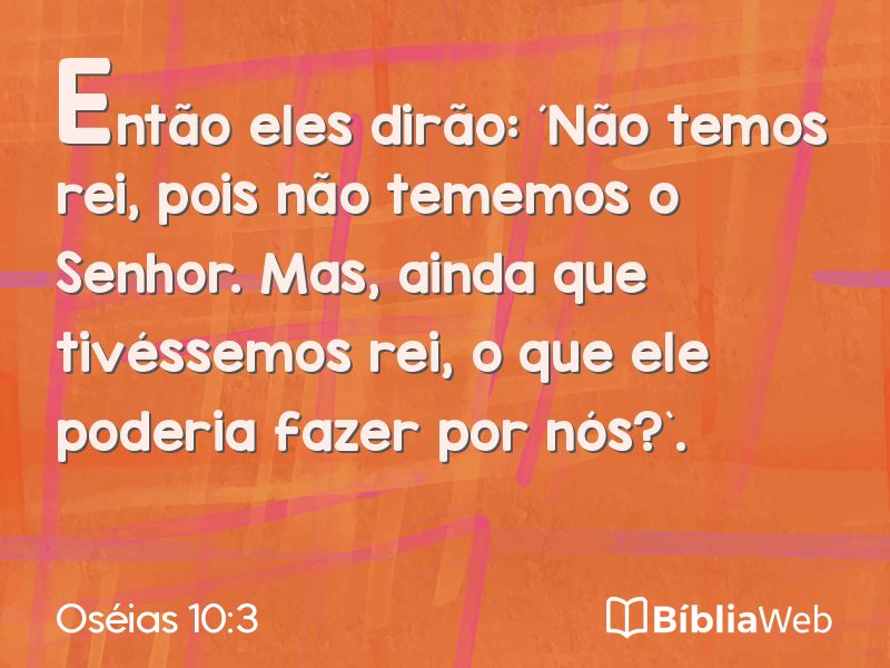 Oséias 10:3 em imagem para compartilhar
