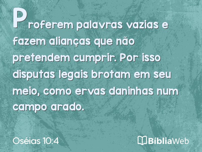 Oséias 10:4 em imagem para compartilhar