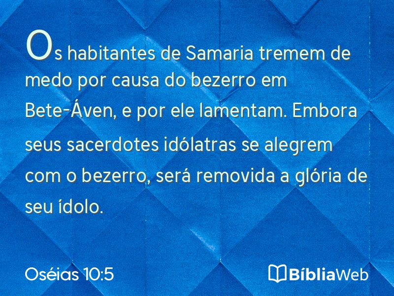 Oséias 10:5 em imagem para compartilhar