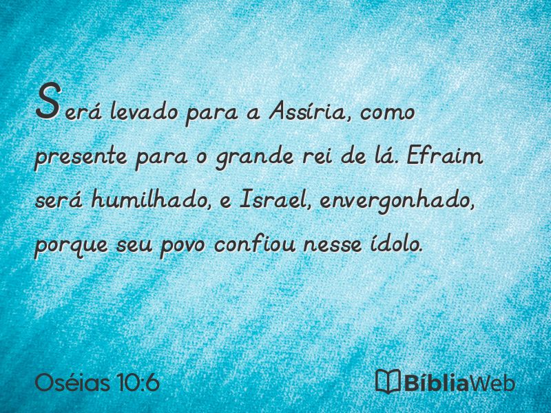 Oséias 10:6 em imagem para compartilhar