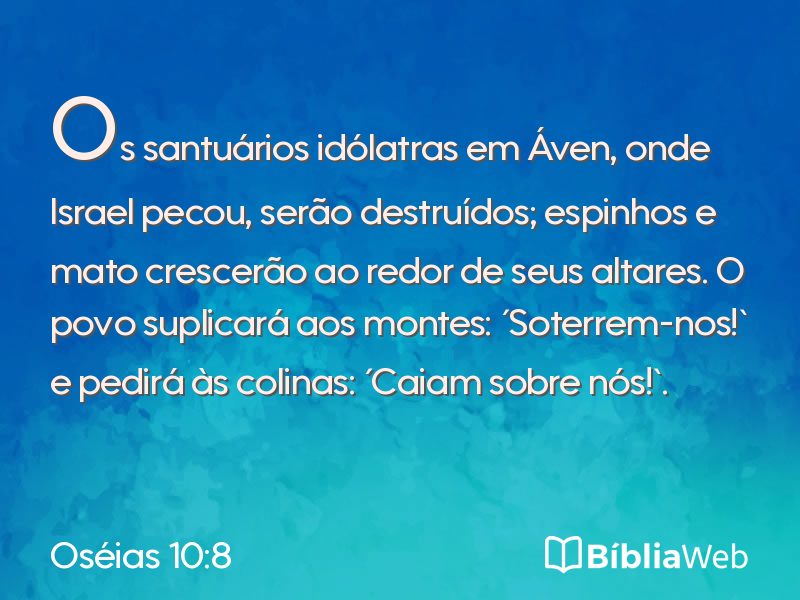 Oséias 10:8 em imagem para compartilhar