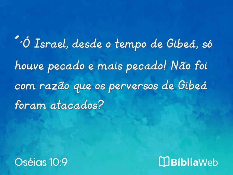 Oséias 10:9 em imagem para compartilhar