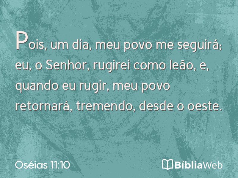 Oséias 11:10 em imagem para compartilhar