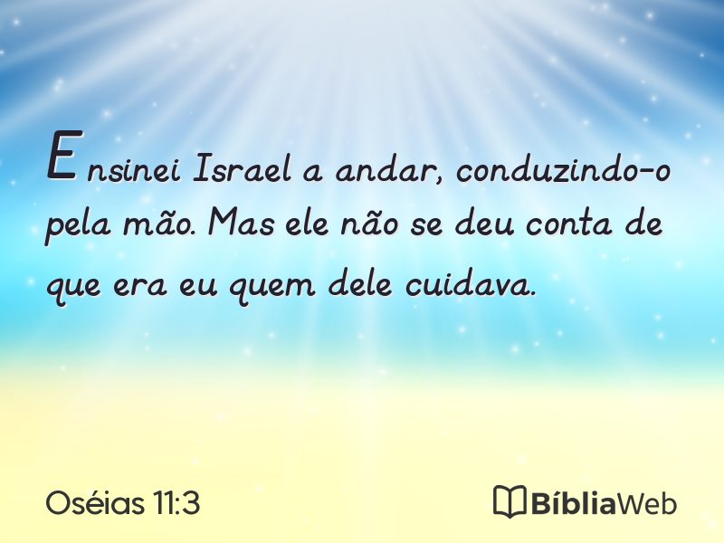Oséias 11:3 em imagem para compartilhar