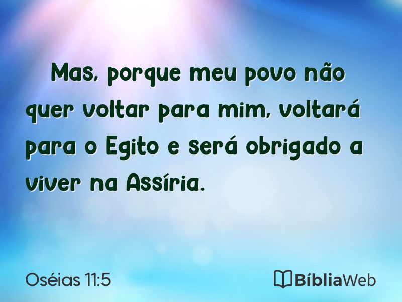 Oséias 11:5 em imagem para compartilhar