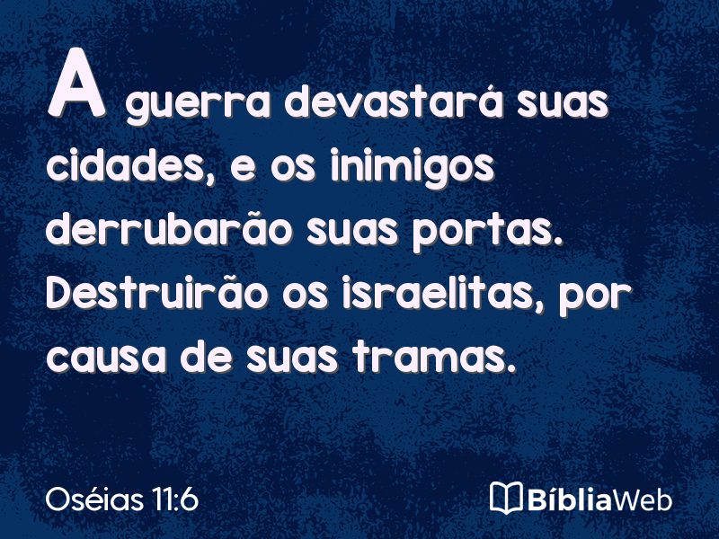 Oséias 11:6 em imagem para compartilhar
