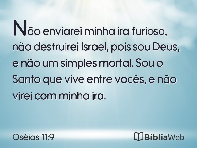 Oséias 11:9 em imagem para compartilhar