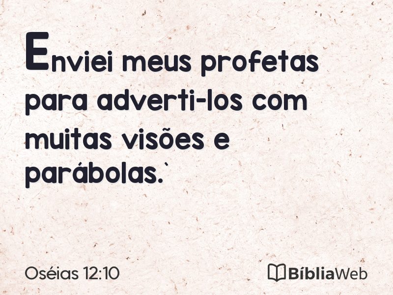 Oséias 12:10 em imagem para compartilhar