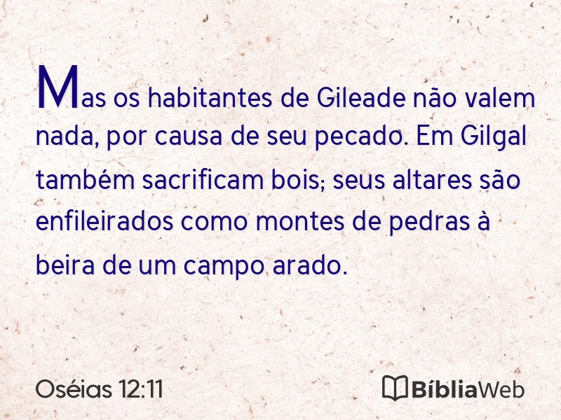 Oséias 12:11 em imagem para compartilhar
