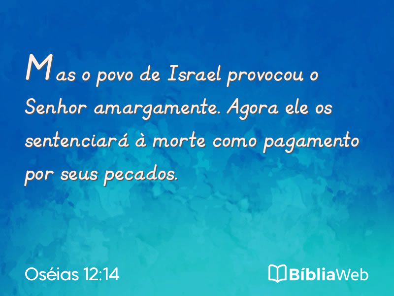 Oséias 12:14 em imagem para compartilhar