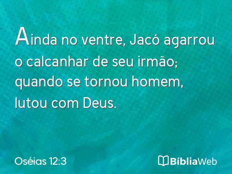 Oséias 12:3 em imagem para compartilhar