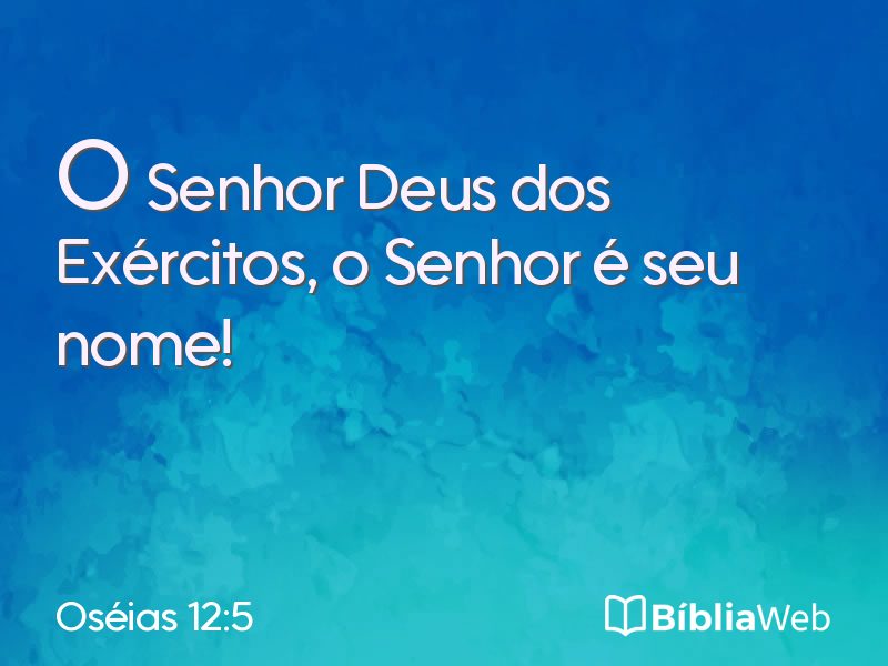 Oséias 12:5 em imagem para compartilhar