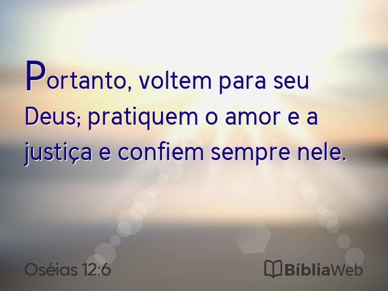 Oséias 12:6 em imagem para compartilhar