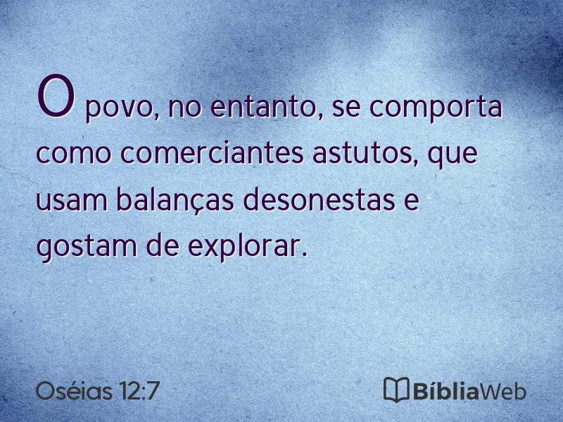 Oséias 12:7 em imagem para compartilhar