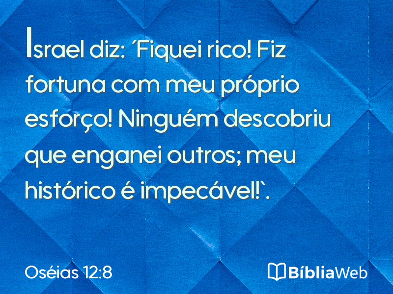 Oséias 12:8 em imagem para compartilhar