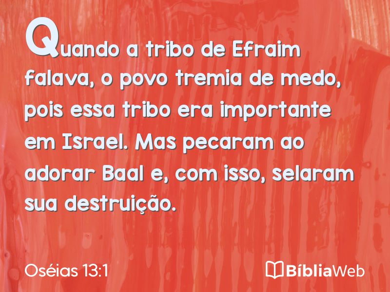 Oséias 13:1 em imagem para compartilhar