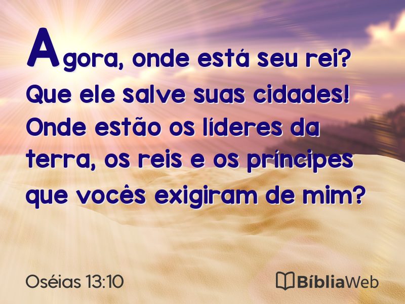 Oséias 13:10 em imagem para compartilhar