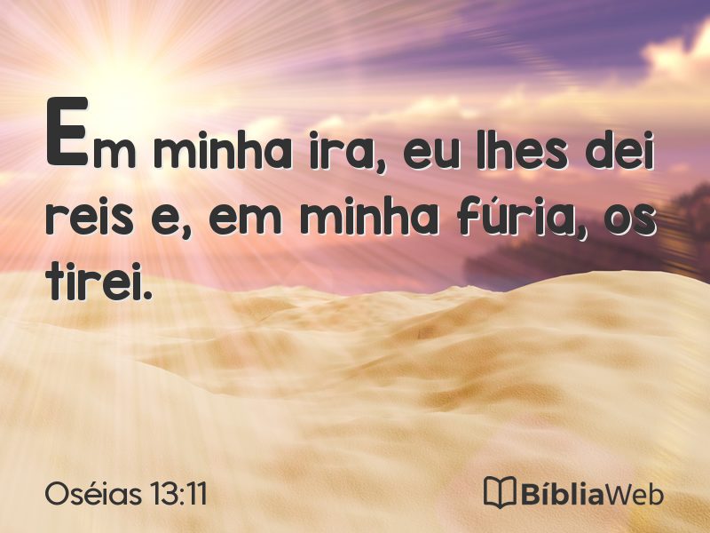 Oséias 13:11 em imagem para compartilhar