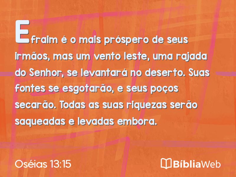 Oséias 13:15 em imagem para compartilhar