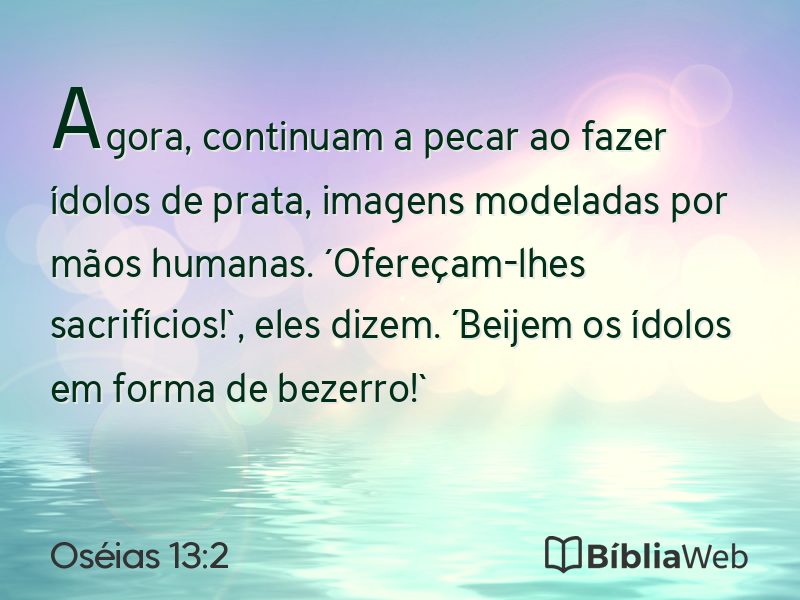 Oséias 13:2 em imagem para compartilhar