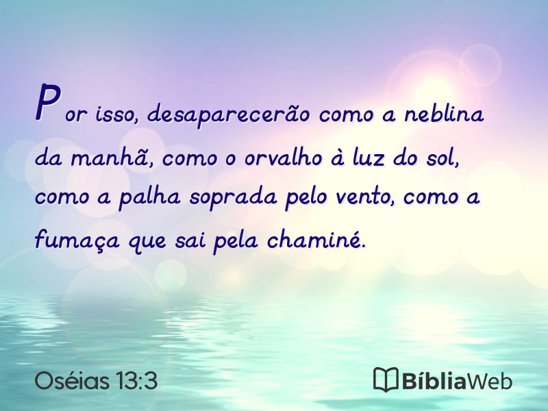 Oséias 13:3 em imagem para compartilhar