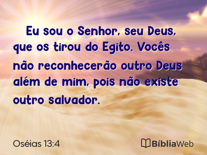 Oséias 13:4 em imagem para compartilhar