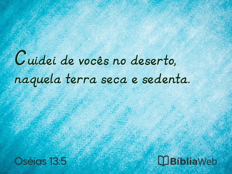 Oséias 13:5 em imagem para compartilhar